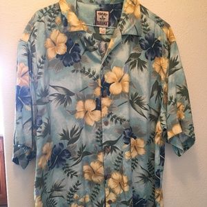 Mens Tommy Bahama Hawaiin Button Shirt 100% Silk M